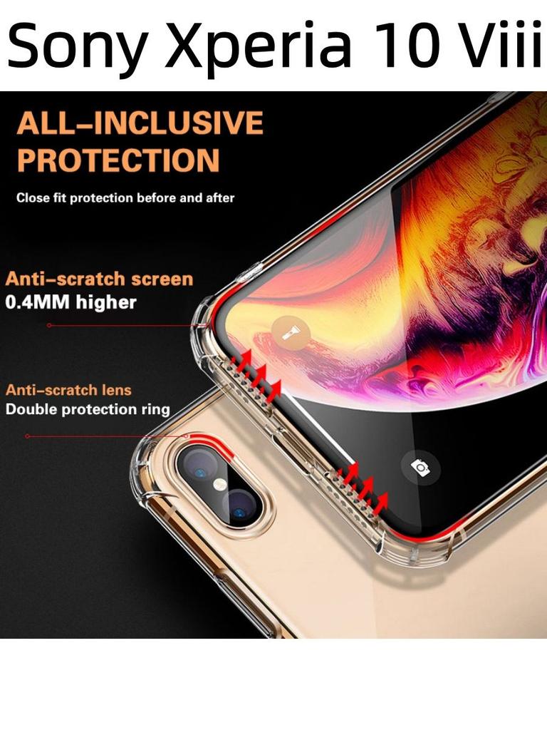 For Sony Xperia 10 Viii Case Air Protection Silicone Clear Transparent Shockproof Housing for Sony Xperia 10 Viii Phone Casing