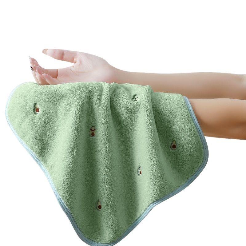 30X30Cm Cartoon Small Embroidery Pure Cotton Household Soft Non-Linting Bathroom Adult Face Hand Towel