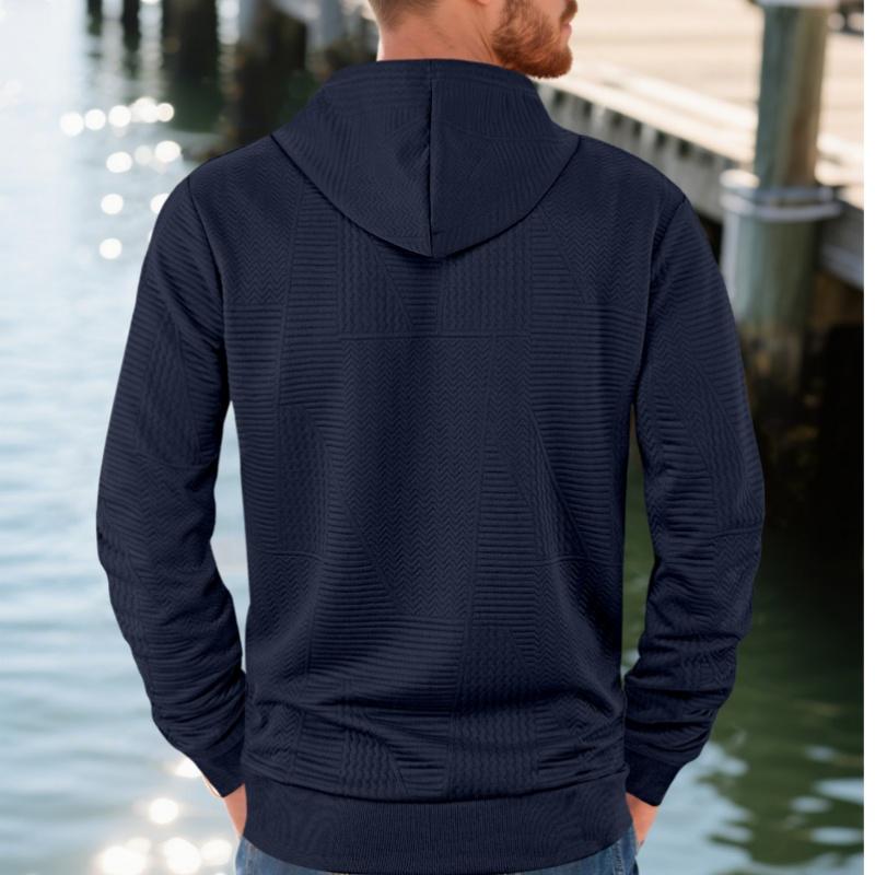 Hooded Sweater Men's Spring and Autumn Pullover Solid Color Casual Sports Loose Trend Long Sleeves