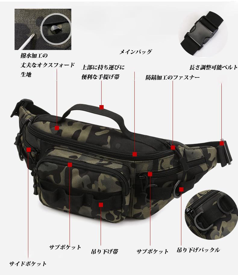 Thujopsis Impermeable Pesca Cuerpo Aparejo Eging con Línea Bolsa Negra, Bolsa, Bolsa, Bolsa, 2 Vías, Cortador,