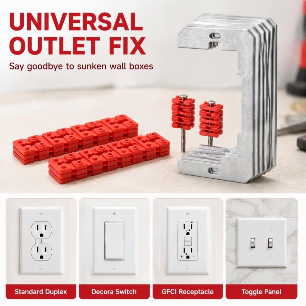 Secure Socket Spacers (52/24/32/28/16/60)pcs/set Outlet Box Extender Outlet Spacers Receptacles
