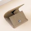 Women's Mini Coin Purse: Japanese Style Genuine Cowhide Leather with Lychee Pattern.