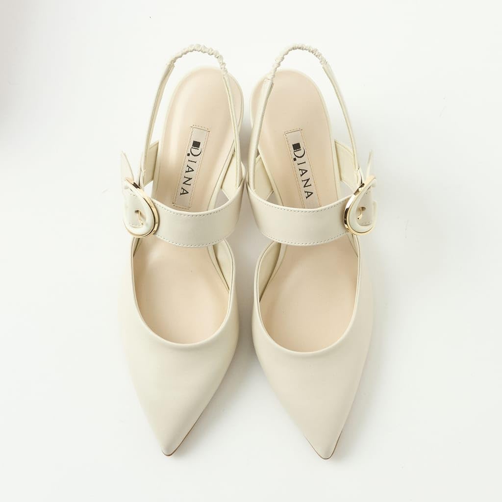 Open Pumps Made In Japan White Ivory 185465400013 [Diana] 24.5cm
