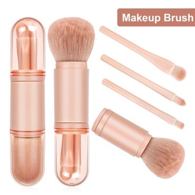 4 Teile/satz 4-In-1 Multifunktions Make-Up Pinsel Einziehbare Foundation Lose Pulver Lidschatten Rouge Concealer Kosmetik Pinsel Frauen make-up-Tools