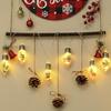 WENMER 2Pcs Christmas Snow Globe String Lights, 13.2FT Vintage Christmas Lights Indoor, 20 LED Globe Bulbs String Light with Snow & Cute Ornaments,