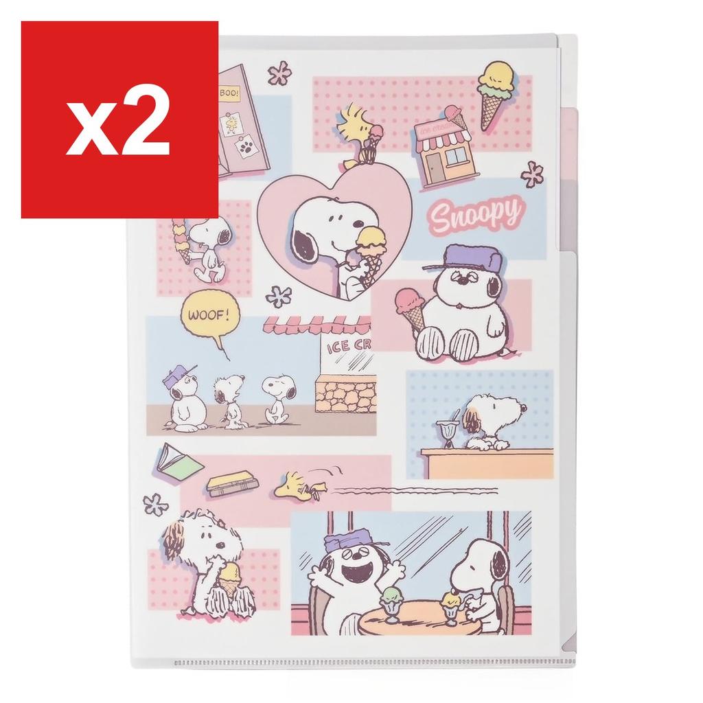 Snoopy A4 Clear Folder, 3-Pocket