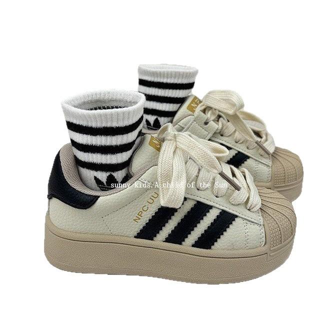 Children's Shell Head Board Shoes Spring and Summer New Girls' Sports Shoes Light and Non-slip Black Boys' Versatile Casual Shoes