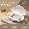 Oval Shell-Shaped Jewelry Tray Vintage Desktop Storage Box Durable Decorative Gift Box  Table Decor