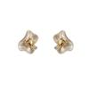 Silver Color Petals Flower Stud Earrings for Women Fashion Irregular Golden Bud Flower Earing Jewelry Accessories