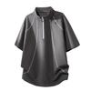 Summer Plus Size Short Sleeved T-shirt Men's Ice Silk Outdoor Versatile Quick Drying Pullover Short Sleeved Loose and Loose Sports Top