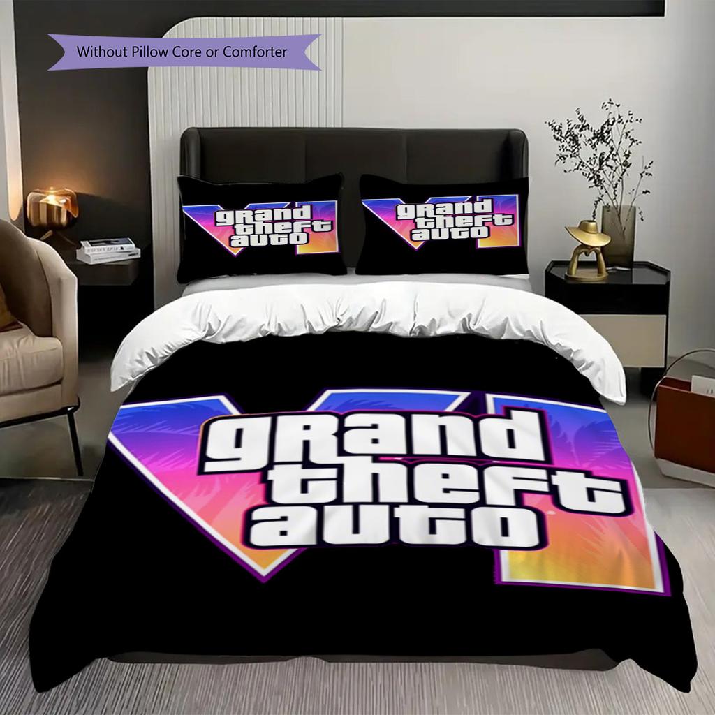 Grand Theft Auto San Andreas Dreiteiliges Set 1 Bettbezug 2 Kissenbezüge Ohne Füllung Bettwäscheset Bettbezug Und Kissenbezug