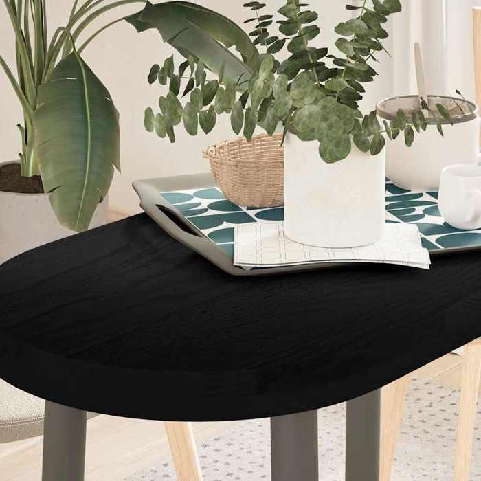 VidaXL Dessus de table marron foncé 80x40x4 cm bois chêne massif ovale, plateau de table basse, plateau de table de 4009081