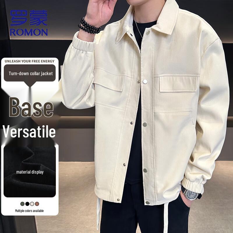 

Romon Men s Autumn Casual Business Lapel Jacket 3XL