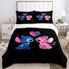 Hot Sale 3D Cool Stitch Cute Anime Kids Duvet Cover with Pillowcases Cartoon Bedding Sets Gifts for Girls Boys Kids Adults