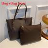 Women Large Tote Bag With Pu Material For Street Style Casual Day Out
