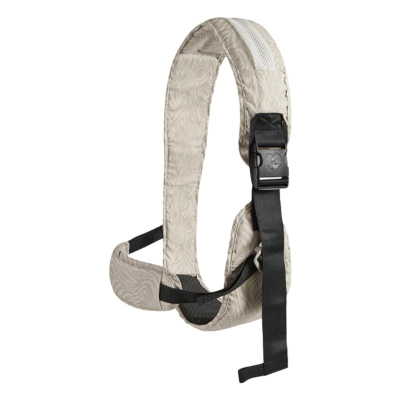 Comfortable Infant Back Support Carrying Strap With Leopard Print Design Breathable Fabric Safety Locks For Daily Use