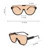 Vintage Semi-round Sunglasses Women Fashion Monoblock Outdoor Goggle Shades Trending  New Design UV400 Eyewear