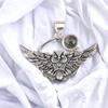 Natural Gemstone 925 Solid Silver Designer Jewelry Pendant 1.48" Christmas Gift CP-17