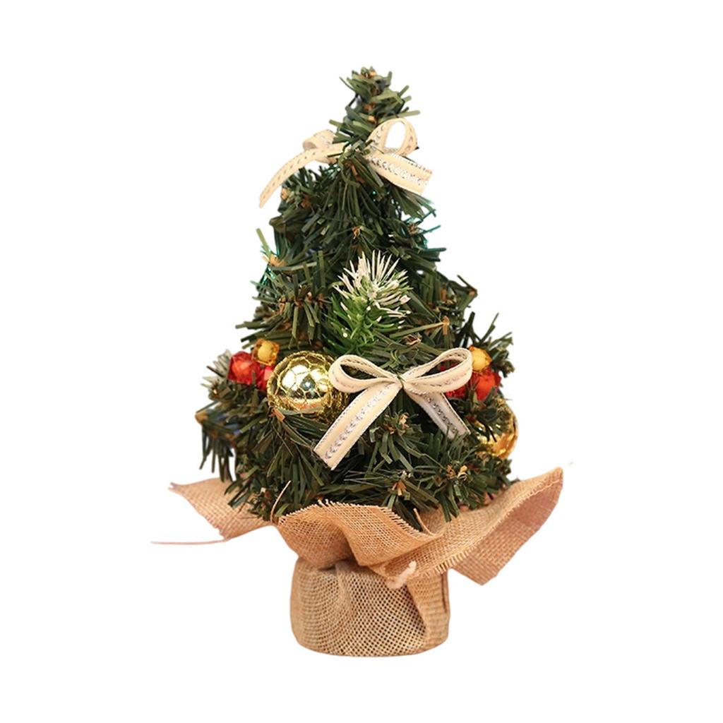 Christmas Tree Decorations Tabletop Desktop Ornament for Window Shelf Holiday Party Small Gift