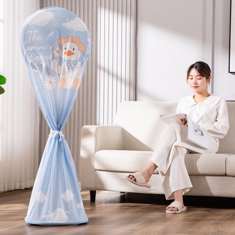 Durable Fan Dust Cover Universal Design For Standing Desk Fan Breathable PVC Materials Easy To Cleaning Prevents Debris Buildups