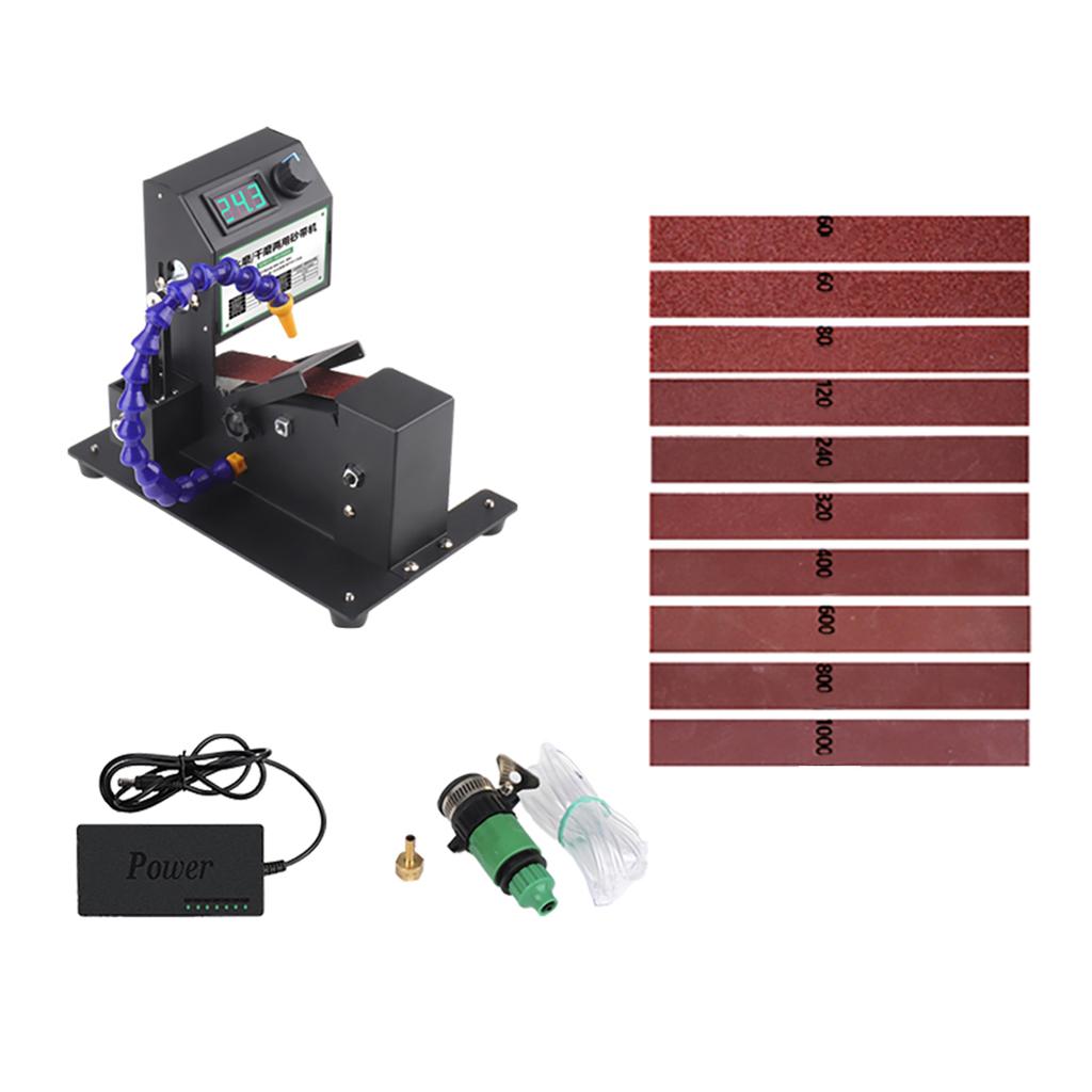 Mini slefuitoare cu bandă 350W Slefuit electric Mașină de șlefuit Slefuit uscat și umed Slefuitor