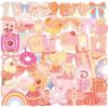 50Pcs/Set Pink Girl. Dessert Party Series 01 PET Stickers Waterproof DIY Fashion Doodle Decals Stickers