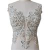 Handmade Rhinestones Lace Bodice Applique Sew On Beads Sequins Trimming Patches for Dress Clothing Accessories