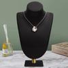 4.00 Ct Round Shape Pearl Gemstone 925 Sterling Silver Cluster Women Wedding Pendant Necklace