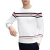 FILA Heritage Striped Crewneck Sweatshirt Men Sweatshirt Standard-White F11M411204F-WT