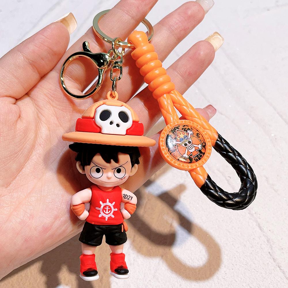 50Styles ONE PIECE Themed Keychain Cute Luffy, Roronoa Zoro, Silicone Toy Doll Key Chain Backpack Decor Small Gifts for Friends