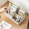Office Desktop Storage Pen Holder, Student Learning Grid Plastic Pen Holder