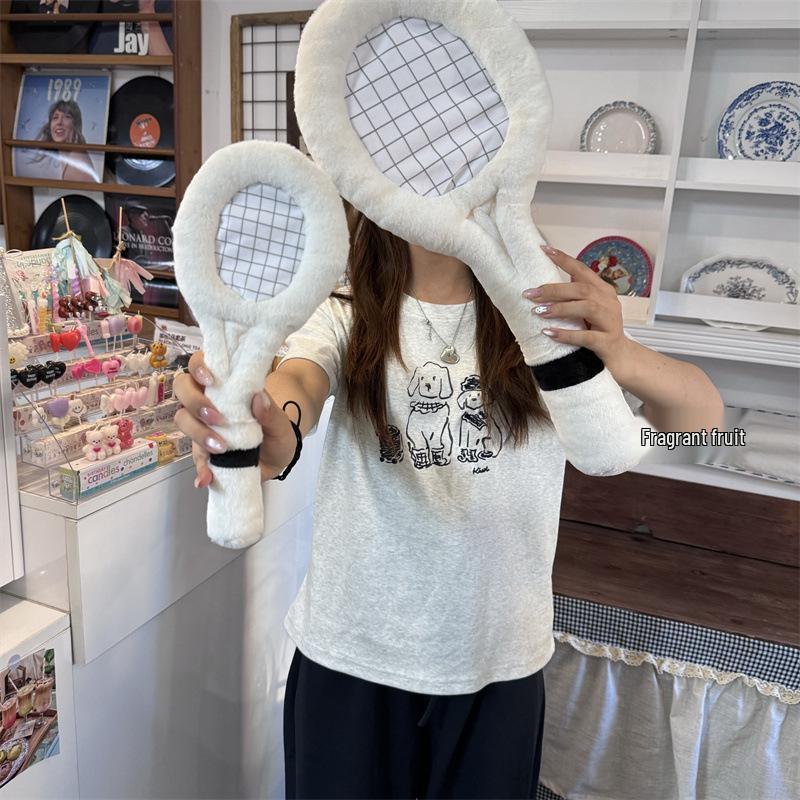 

Plush Badminton Racket Doll - Cute Cloth Toy Gift 28 cm