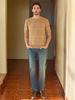 OLZEN Men'S Striped Round Short Sleeve Knit_Zog2Er1310Be