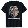 Funny Autism Awareness Day Autist Brain Be Different T-shirts Men Fashion Casual Tshirt 100% Cotton Loose Oversized T Shirt