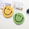 Smile Face Cup Coaster Coffee Drinks Table Mat Protective Placemat Cup Holder Heat Insulation Pad Kitchen Accessories Home Decor