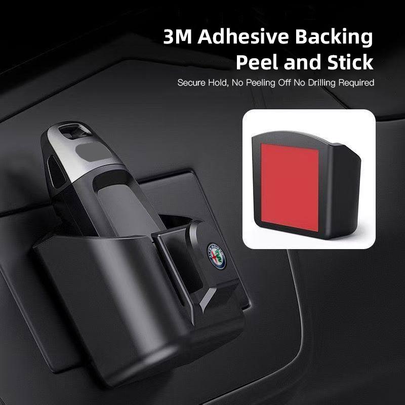 ZHA3 Business Black Car Multi-Purpose Storage Box For Alfa Romeo Giulietta GT 159 147 156 Mito Brera Giulia F1 Stelvio Valve Cap