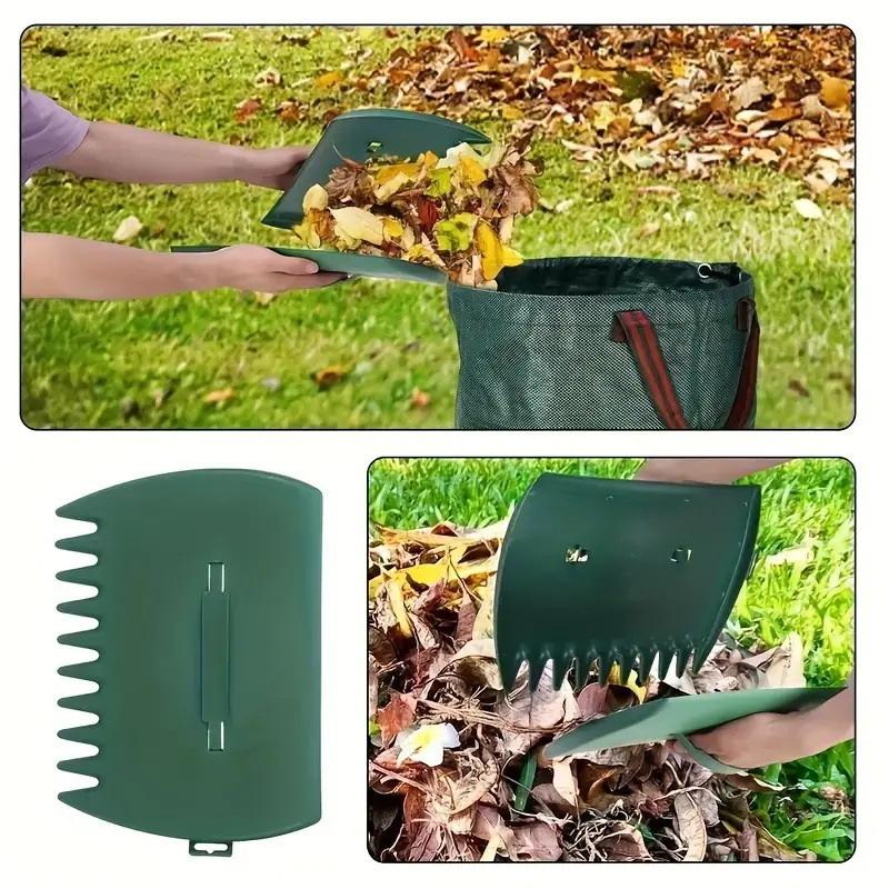 Outdoor Garden Large Capacity Leaf Grabber Serrated Cleaning Tool Hand Rake Yard Leaf Cleaning Tools Handheld Gardening Rake