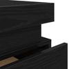 Nightstand Black Oak Effect 35 x 39 x 55 cm Engineered Wood
