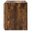 Wall Mounted TV Cabinet with RGB LED Lights Smoked Oak Finish 40.5 x 35 x 40 cm