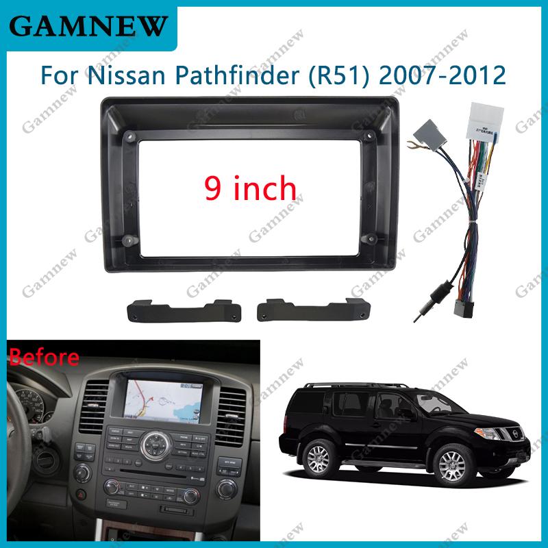 9 Inch Car Frame Fascia Adapter Android Radio Dash Fitting Panel Kit For Nissan Pathfinder (R51) 2007-2012