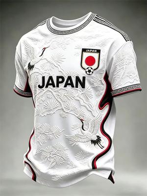 2026 Editie Japanse Fans Voetbal Trainingsshirt - 3D Digitale Print - Comfortabel en Ademend - Gezinskleding