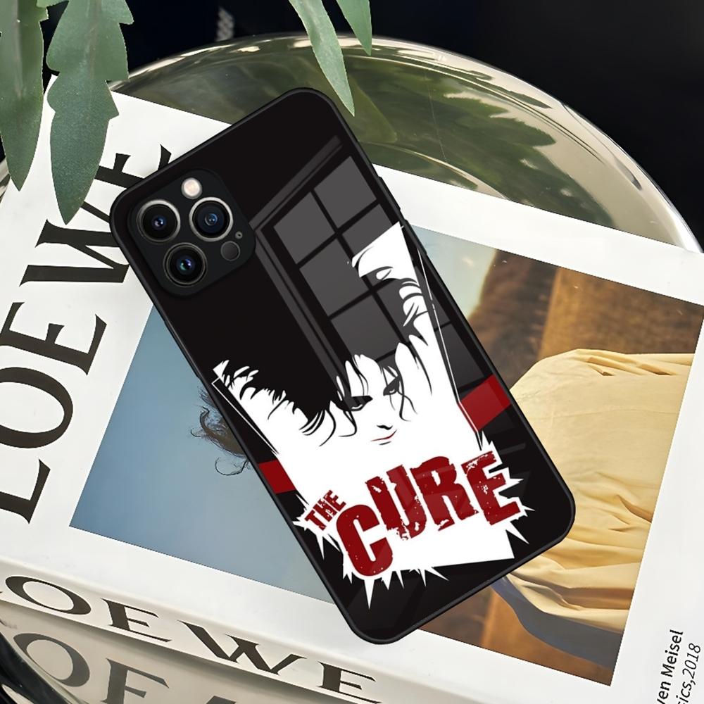 The Cure Robert Smith  Phone Case for Iphone 16 15 14 12 11 13 Pro Max Mini X Xr Xs Se 8 Puls glass Cover