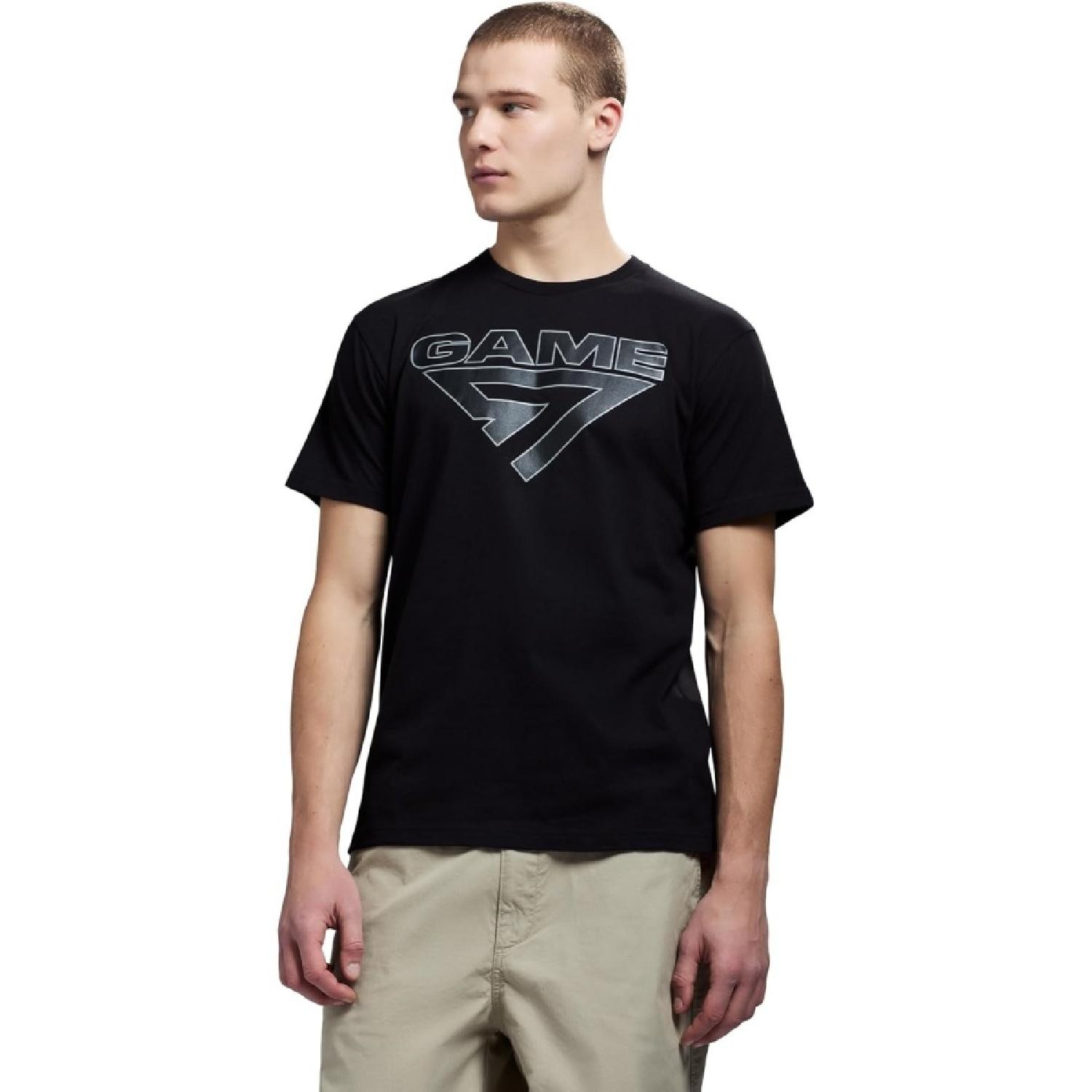 GAME 7 Men s Short Sleeve Lightweight Graphic Logo Crew Neck Cotton T-Shirt(1) S