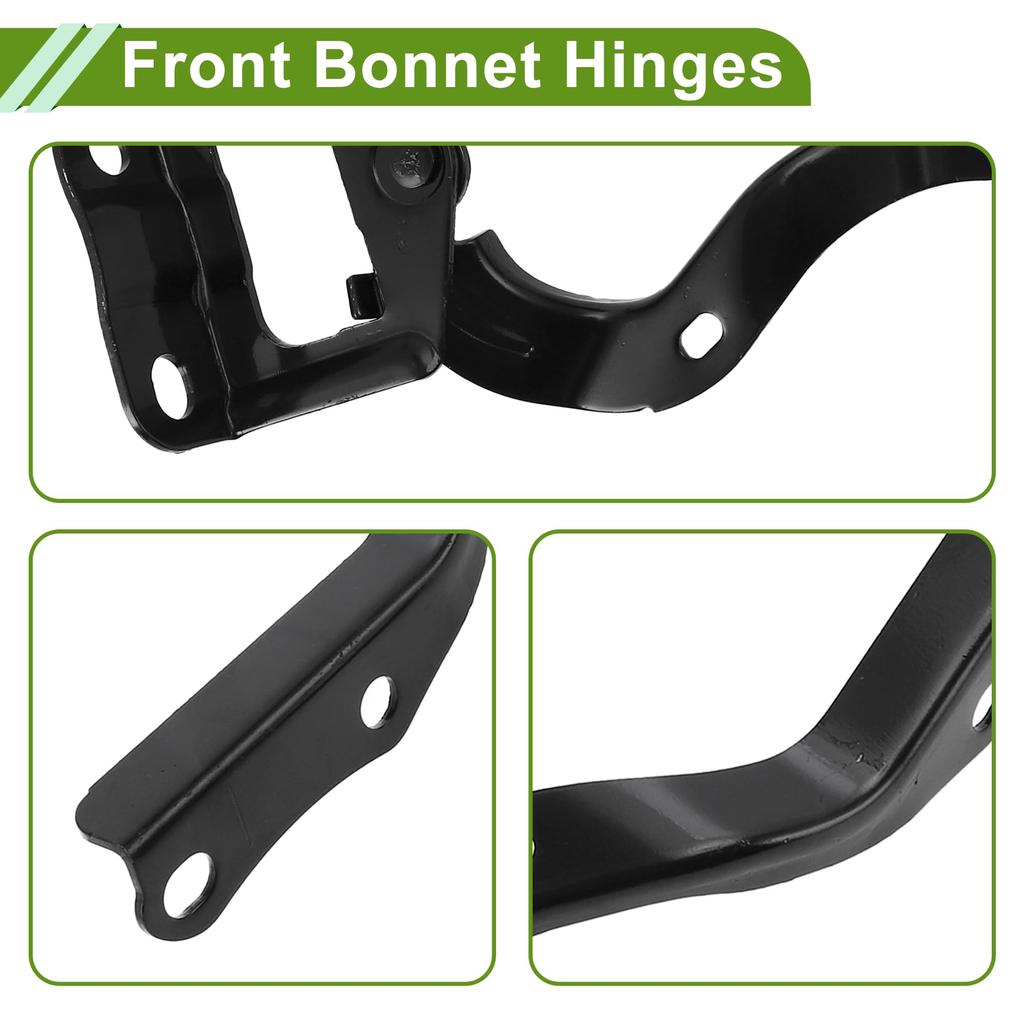 HOPESPANNER Hood Front Driver and Passenger Front Bonnet Bracket 1 Pair for Toyota Prius 53410470-70/53420470-70 Hinge, Side, Iron, 2010-2015
