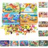 High-quality 60-piece Wooden Puzzle In Iron Box Educational Toy For Kids