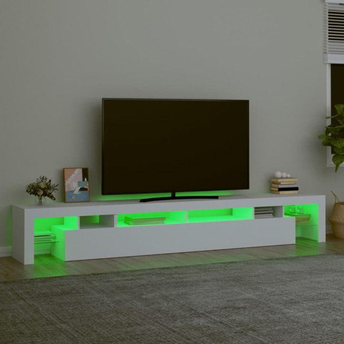 VidaXL Meuble TV avec Lumières LED Centre de Divertissement Rangement Meuble Média Meuble de Salon Salle de Séjour Maison 3152778