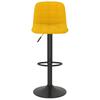 Bar Stool Set of 2 Yellow Velvet