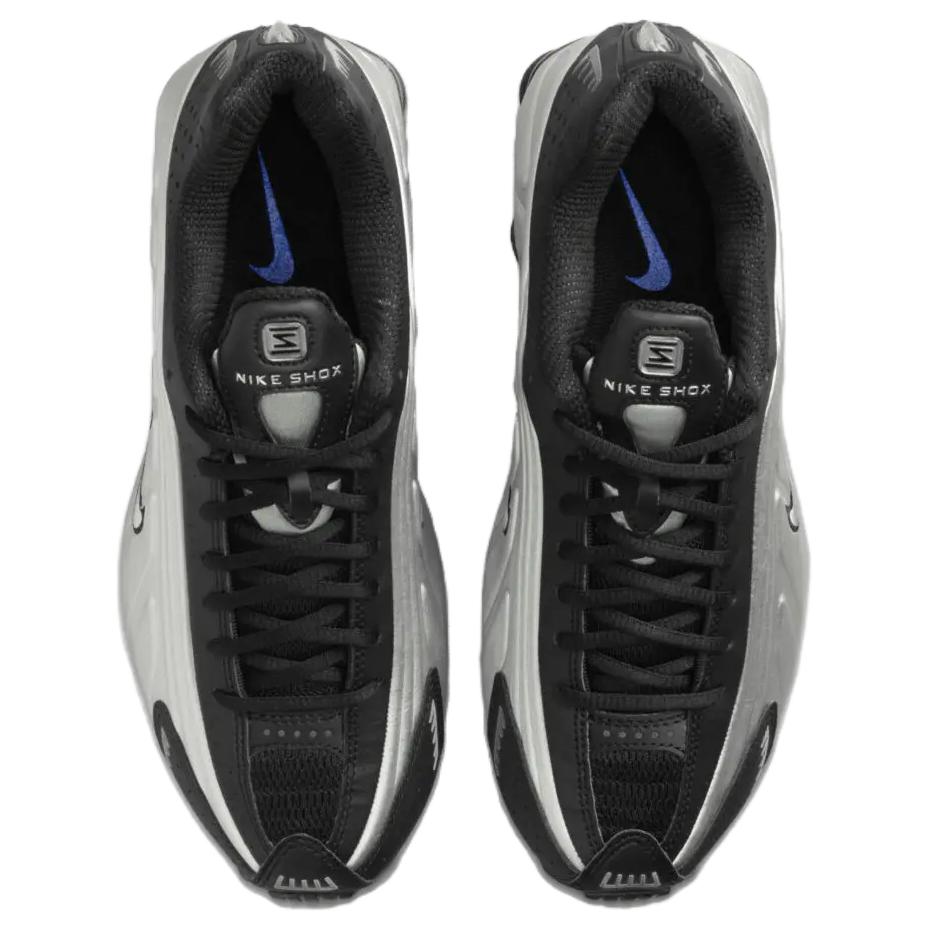 New Nike Shox R4 Metallic Silver Black Racer Blue Women's AR3565-006