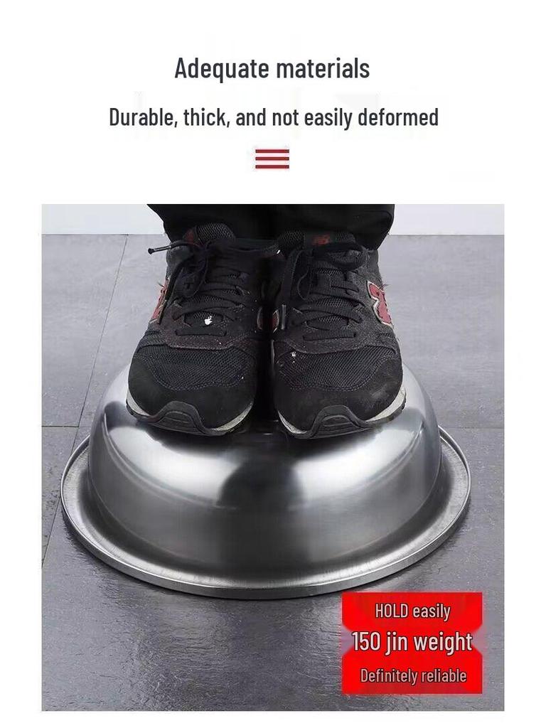Extra Thick Non-Magnetic Stainless Steel Basin for Vegetables, Dough, and Face Washing