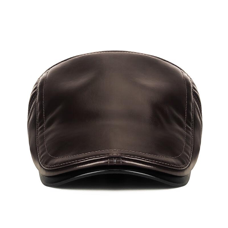 Men's Winter PU Leather Flat Cap